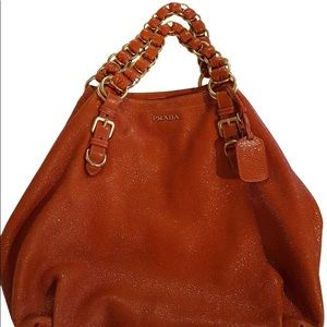 Prada Lux Chain Handbag Orange